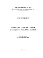 Tìm hiểu tư tưởng Duy Tân về giáo dục của Furukawa Yukichi