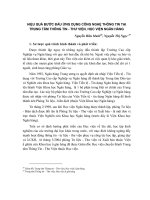 Hiệu quả bước đầu ứng dụng công nghệ thông tin tại trung tâm thông tin - thư viện