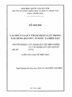 Vai trò của quy phạm pháp luật trong xây dựng đạo đức ở nước ta hiện nay