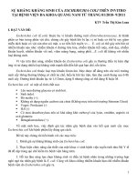 Sự kháng kháng sinh của Escherichia coli trên invitro tại Bệnh viện đa khoa Quảng Nam từ tháng 012010- 92011