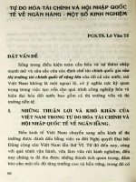 Tự do hóa tài chính và hội nhập quốc tế về ngân hàng - Một số kinh nghiệm