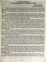 Một số giải pháp để làm tốt công tác tổ chức cán bộ