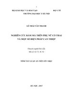 Nghiên cứu rám má trên phụ nữ có thai và một số biện pháp can thiệp (tt)