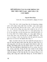Đổi mới đào tạo ngành thông tin-Thư viện Việt Nam-Một yêu cầu cấp thiết