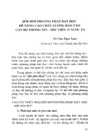 Đổi mới phương pháp dạy học để nâng cao chất lượng đào tạo cán bộ Thông tin-Thư viện ở nước ta