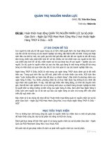 Hoàn thiện hoạt động QUẢN TRỊ NGUỒN NHÂN LỰC tại bộ phận Giao Dịch – Ngân Quĩ PGD Maxi Mark Cộng Hòa 2 trực thuộc Ngân Hàng TMCP Á Châu – ACB