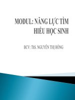 Năng lực tìm hiểu học sinh