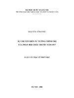 Sự chuyển biến tư tưởng chính thể của Phan Bội Châu trước năm 1917