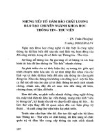 Những yếu tố đảm bảo chất lượng đào tạo chuyên ngành khoa chọc Thông tin-Thư viện