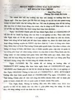 Hoàn thiện công tác xây dựng kế hoạch tài chính