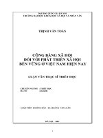 Công bằng xã hội đối với phát triển xã hội bền vững ở Việt Nam hiện nay