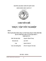 Một số giải pháp nhằm nâng cao chất lượng công tác thẩm định hiệu quả tài chính dự án đầu tư tại Sở giao dịch 3 – NHĐT&PTVN