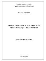 Đo đạc và phân tích rung động của tàu cá bằng vật liệu composite
