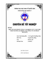 Một số giải pháp nâng cao động lực làm việc cho người lao động tại Công ty cổ phần Metech