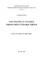 Con người và văn hóa trong phân tâm học Freud