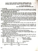 Dạng thức bị động trong tiếng Đức và tương đương bị, được trong tiếng Việt