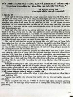 Đối chiếu danh ngữ tiếng Hán và danh ngữ tiếng Việt (Ứng dụng trong giảng dạy tiếng Hán cho sinh viên Việt Nam