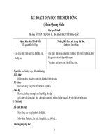 KẾ HOẠCH DẠY HỌC THEO HỢP ĐỒNG  Môn học: Toán 8