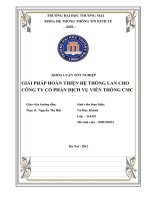 GIẢI PHÁP HOÀN THIỆN HỆ THỐNG LAN CHO CÔNG TY CỔ PHẨN DỊCH VỤ VIỄN THÔNG CMC