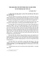 Ứng dụng hình thức mở trong phục vụ giáo trình tại thư viện Đại học Thuỷ lợi