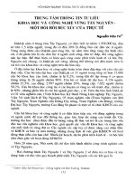 Trung tâm thông tin tư liệu khoa học và công nghệ vùng Tây Nguyên - Một đòi hỏi bức xúc của thực tế