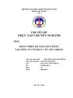 Hoàn thiện kế toán bán hàng tại công ty cổ phần y tế AMV Group