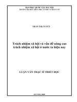 Trách nhiệm xã hội và vấn đề nâng cao trách nhiệm xã hội ở nước ta hiện nay
