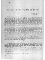 Hà Bắc - Tu sửa và bảo vệ di tích