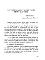 Kết hợp khoa học và nghệ thuật trong giảng dạy
