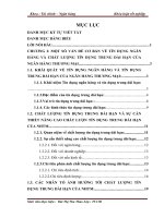 Giải pháp nâng cao chất lượng tín dụng trung và dài hạn tại NHNo&PTNT chi nhánh Hùng Vương TP. Hà Nội