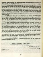 Công tác quản lý sinh viên ở khoa ngôn ngữ và văn hóa Nga