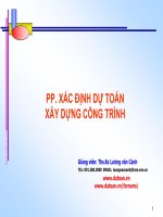 chuyên để Phương pháp xác định dự toán xây dựng công trình