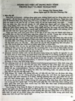 Đánh giá việc sử dụng máy tính trong dạy và học ngoại ngữ