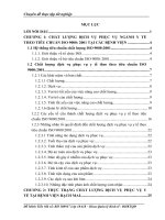 Giải pháp hoàn thiện chất lượng các hoạt động dịch vụ phục vụ ngành y tế  theo bộ tiêu chuẩn ISO 9000 2001 tại Bệnh viện Bạch Mai