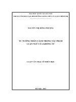 Tư tưởng nhân cách trong tác phẩm Luận ngữ của Khổng Tử