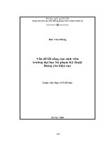 Vấn đề lối sống của sinh viên trường Đại học Sư phạm kỹ thuật Hưng Yên hiện nay