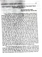 University  trong tiếng Anh là Đại học  hay Trường Đại học