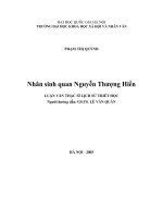 Nhân sinh quan Nguyễn Thượng Hiền