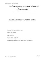 Báo cáo thực tập tại công ty cổ phần thiết bị kỹ thuật cao