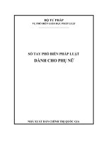 SỔ TAY PHỔ BIẾN PHÁP LUẬT  DÀNH CHO PHỤ NỮ