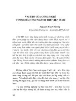 Vai trò của công nghệ trong đào tạo ngành thư viện ở Mỹ