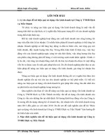 Nâng cao hiệu quả sử dụng vốn kinh doanh của Công ty TNHH Dịch vụ Tiến Thành