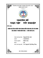 Đánh giá rủi ro kiểm toán trong kiểm toán Báo cáo tài chính của Công ty TNHH Kiểm toán - Tư vấn Thuế (ATC)