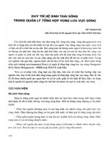 Duy trì hệ sinh thái sông trong quản lý tổng hợp vùng lưu vực sông