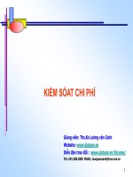 chuyên đề Kiểm soát chi phí