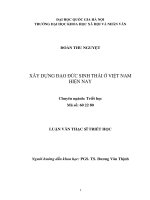 Xây dựng đạo đức sinh thái ở Việt Nam hiện nay