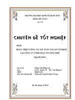 Hoàn thiện kế toán TSCĐ tại Công ty TNHH Xây Dựng & TM Tổng hợp Đại Dương