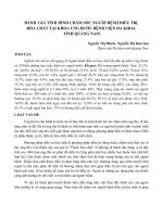 Đánh giá tình hình chăm sóc người bệnh điều trị hóa chất tại khoa Ung bướu Bệnh viện Đa khoa tỉnh Quảng Nam