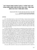 Quy hoạch định hướng quản lý thảm thực vật vùng ngập mặn Huyện Thái Thụy, Tỉnh Thái Bình cho phát triển bền vững