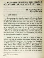 Tự do hóa tài chính - Kinh nghiệm ở một số nước và thực tiễn ở Việt Nam.PDF